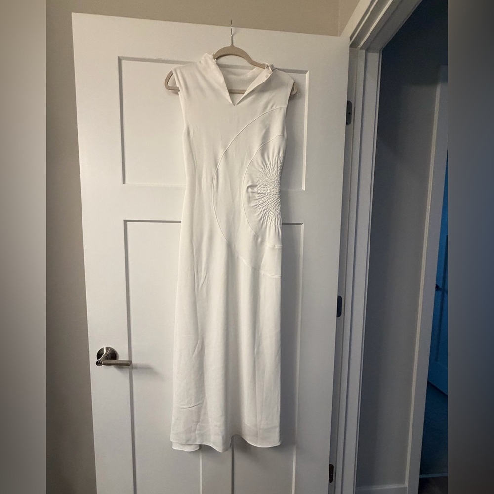 New A.L.C. Kaia Gathered Sleeveless Midi Dress. - Picture 9 of 10